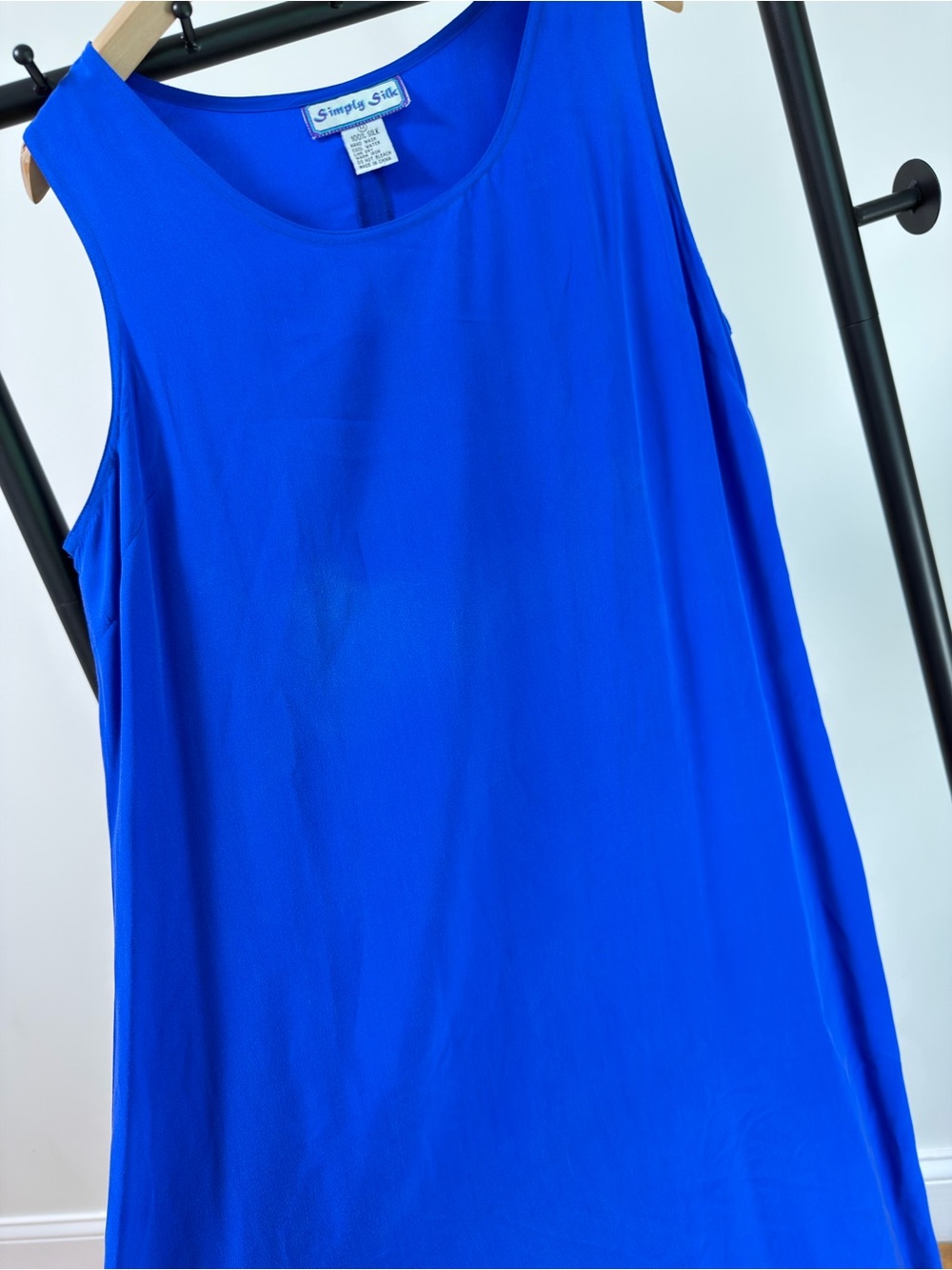 Simply Silk 100% Silk Royal Blue Maxi Dress – Women’s M